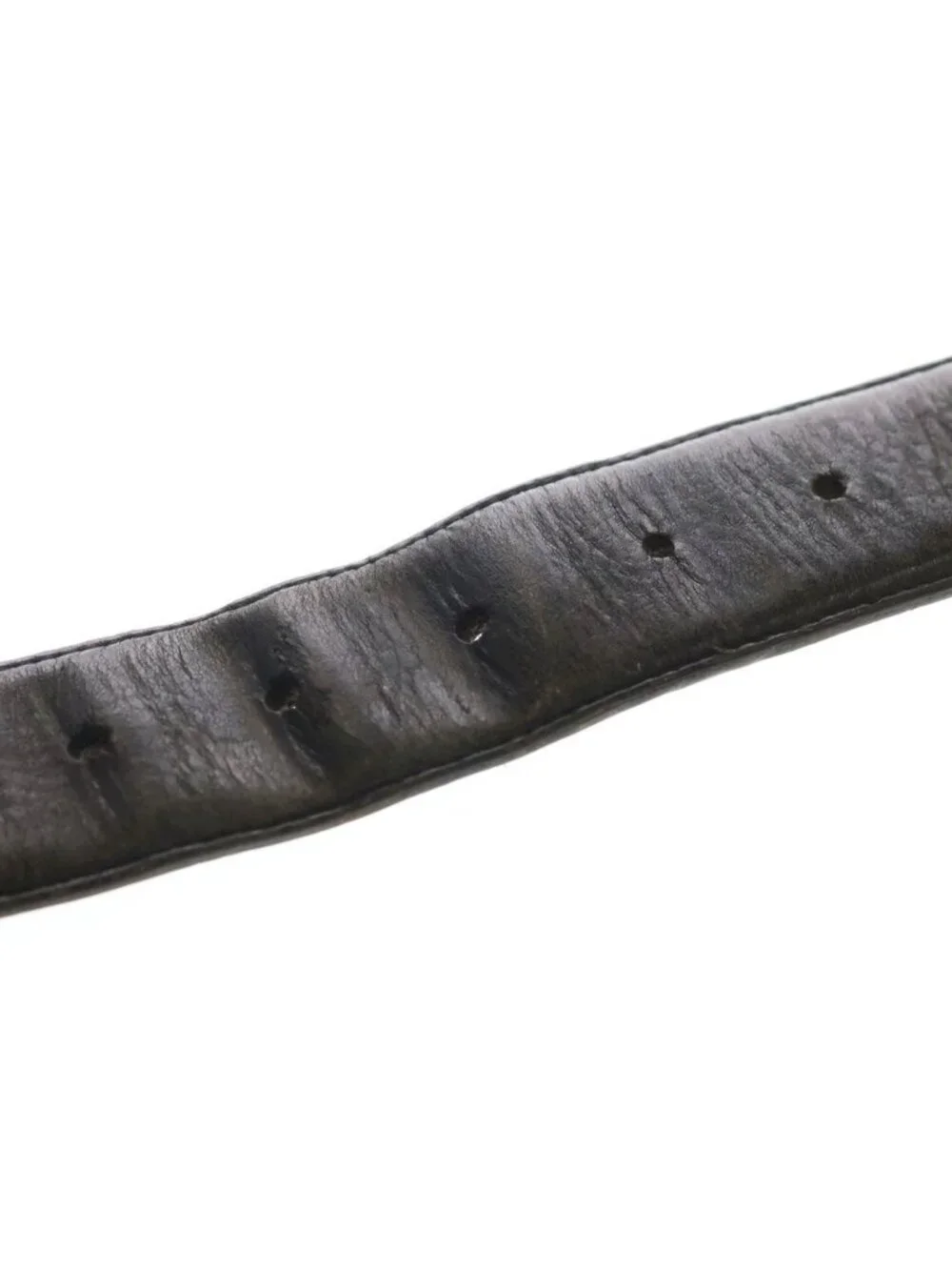 Chrome Hearts Blt Scrlrec Rectangle Scroll Leather Belt